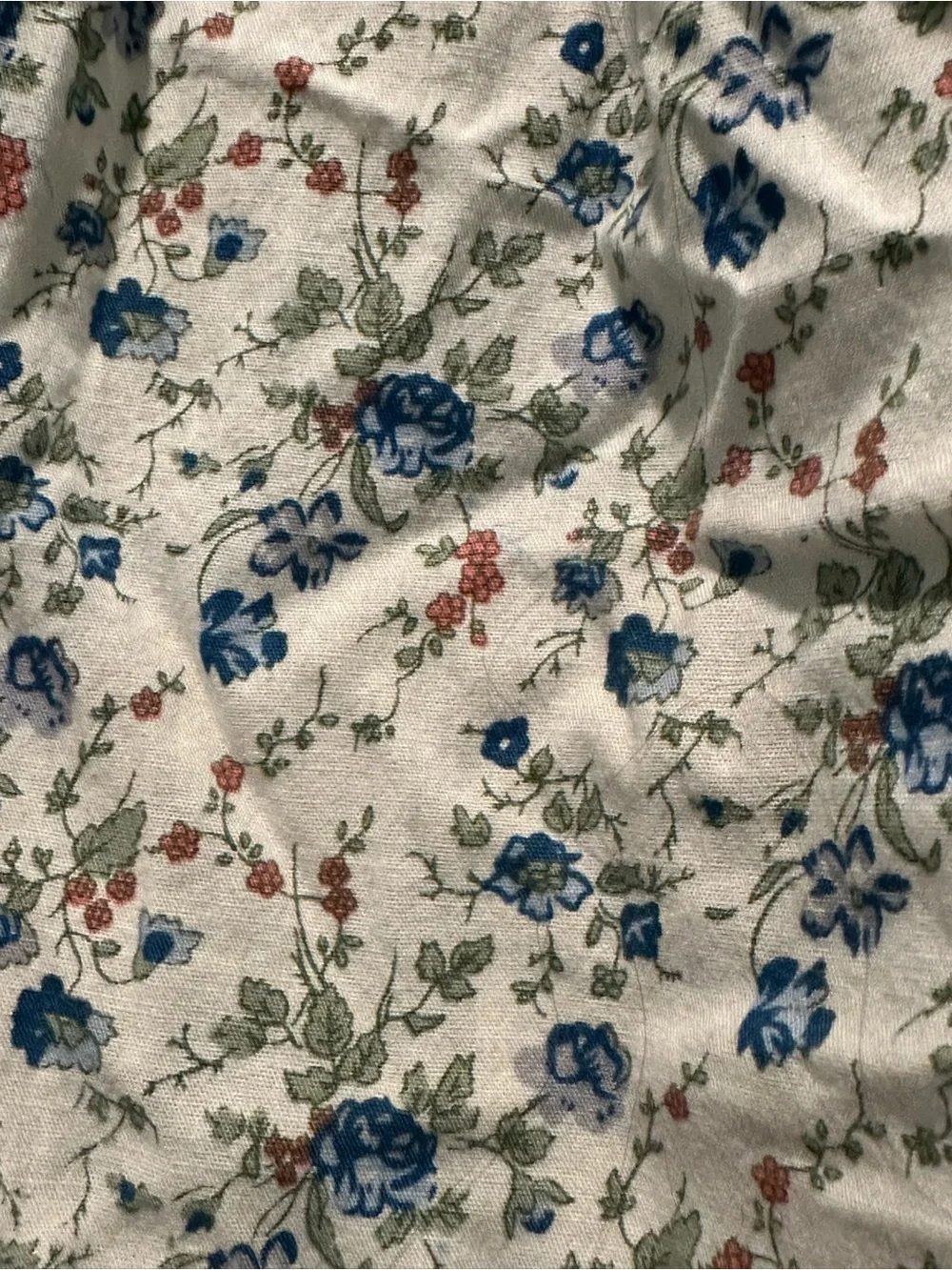 Blue Floral Smocked Baby One-Piece Romper